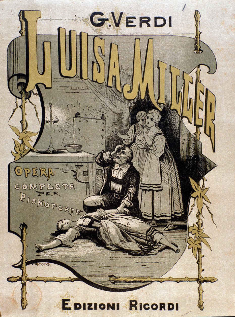 Frontispiece of musical score of Luisa Miller, opera by Giuseppe Verdi by Anonymous Anonymous