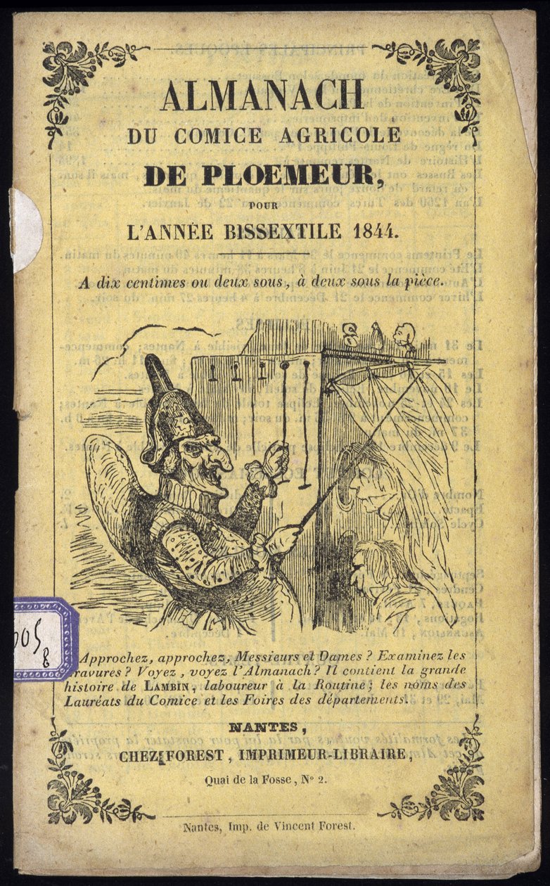 Guignol - Cover of the Almanach of the Comice Agricole de Ploemeur by Anonymous Anonymous