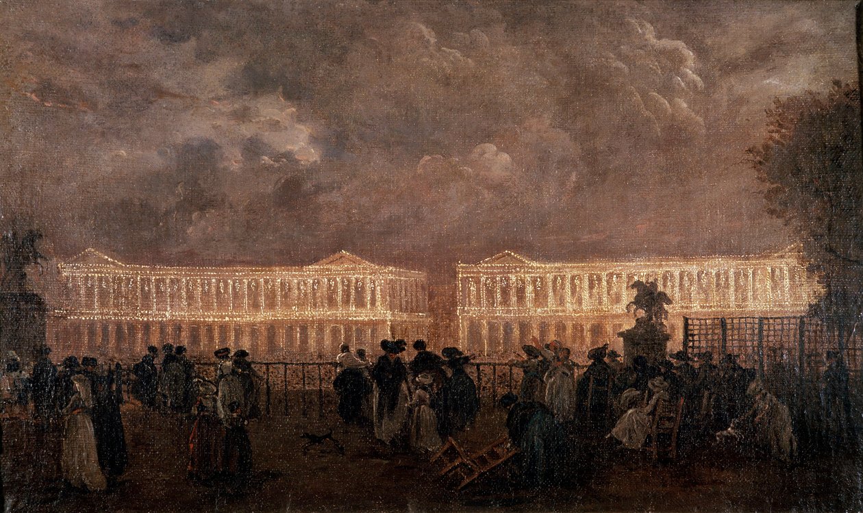 Illumination of Place Louis XV (now Place de la Concorde) in Paris in 1782 by Anonymous Anonymous