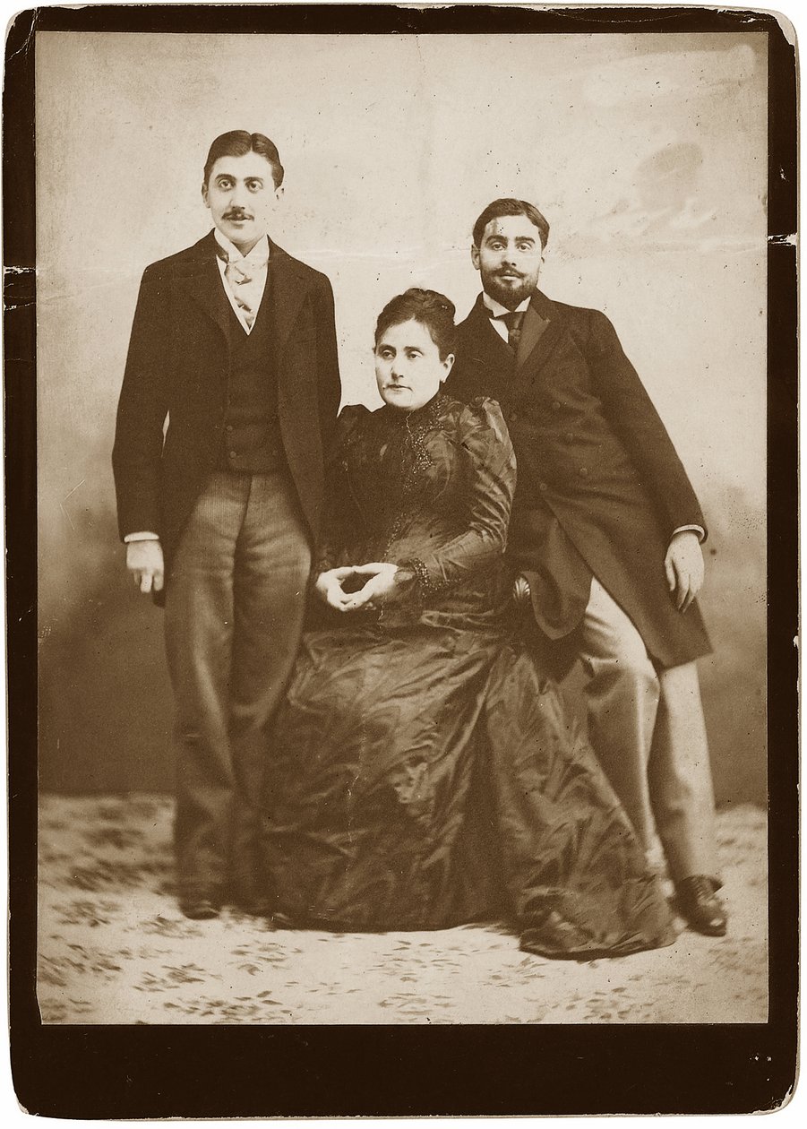 Jeanne Proust nee Weil and her two sons Marcel and Robert, Anonymous. Silver Gelatin Photography, ca 1891 by Anonymous Anonymous