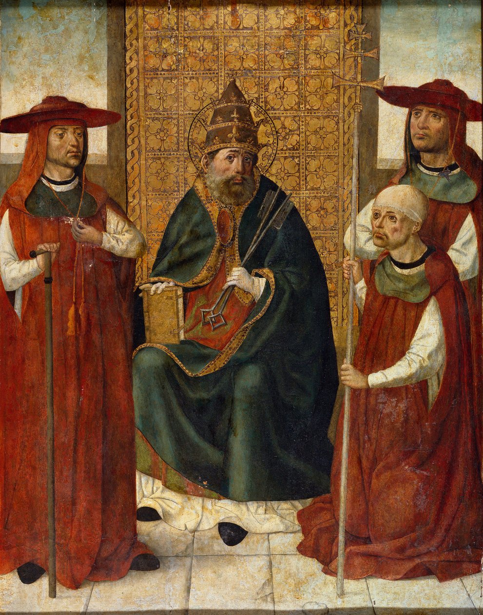 Cardinal Pedro Gonzalez de Mendoza (1428-1495) praying before Saint Peter (1490-1495) by Anonymous Anonymous
