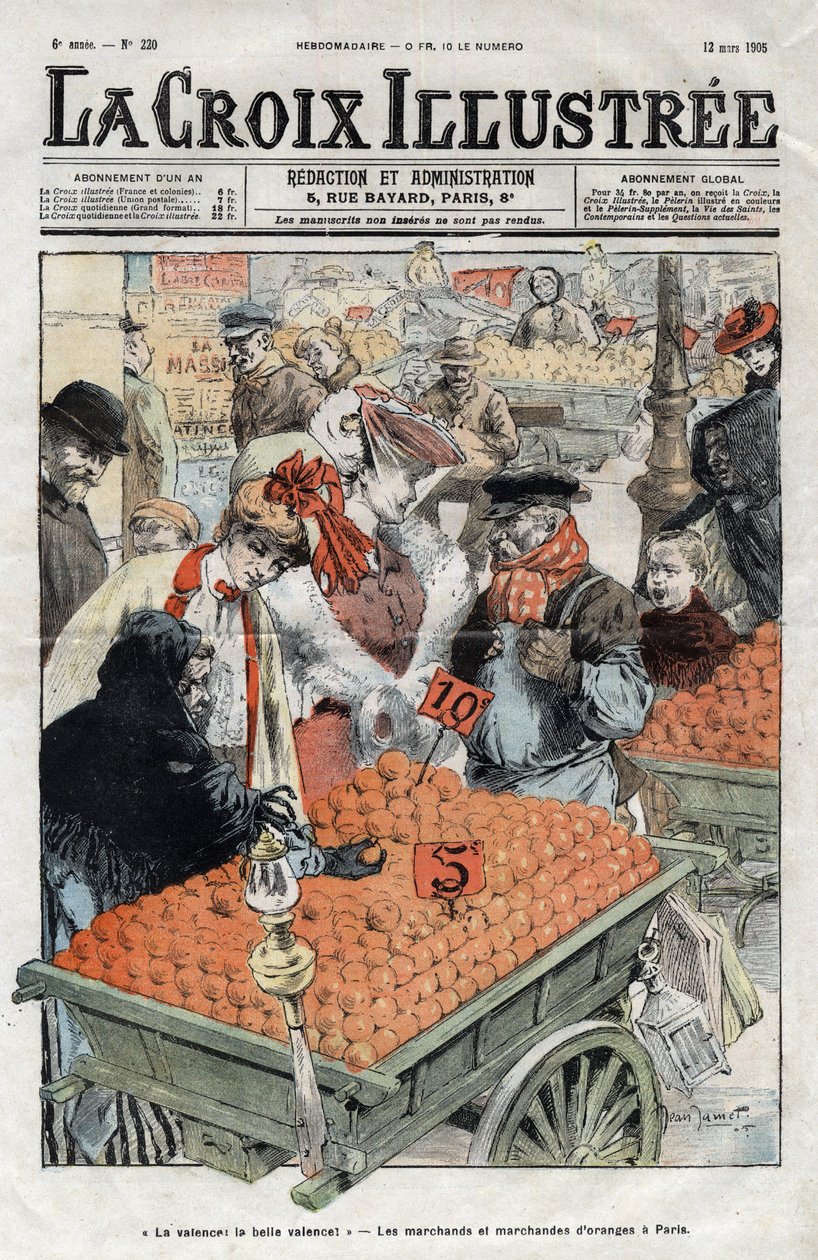 The Orange Merchants (La valence) in Paris in 1905 - cover of 