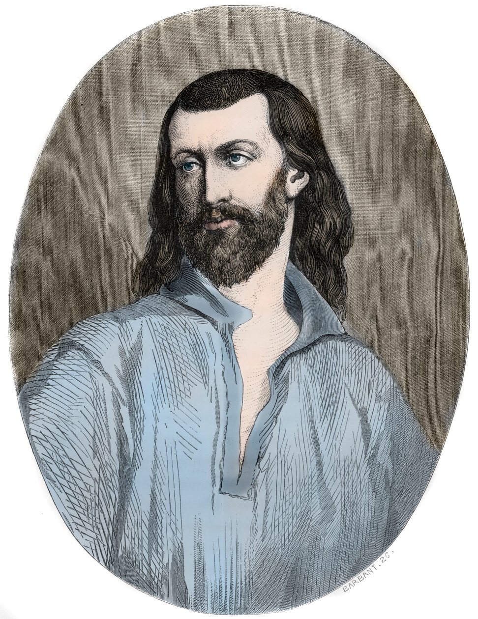 Loudun Possessions: URBAN GRANDIER, Priest of Loudun victim of injustice - Engraving of 1863 in 