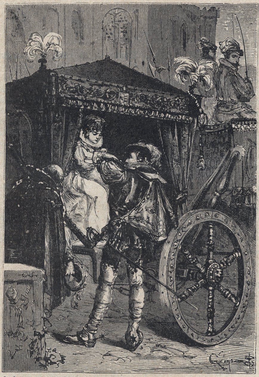 Lucrezia Borgia with her first husband Giovanni Sforza d