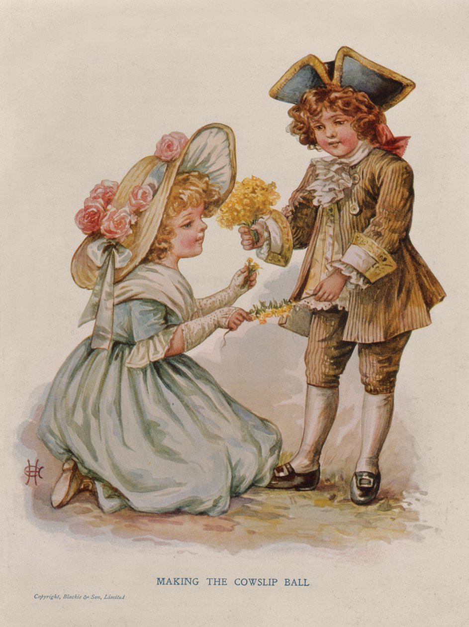 Making the Cowslip Ball, Book Illustration, Early 20th Century by Anonymous Anonymous