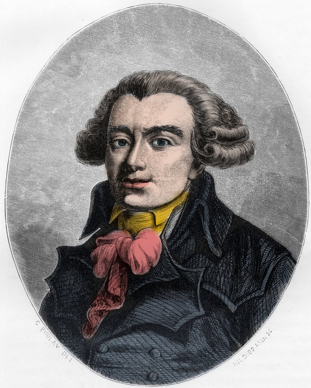 Portrait of Pierre Victorien Vergniaud (1753-1793), French politician Girondin - Engraving from 1863 in 
