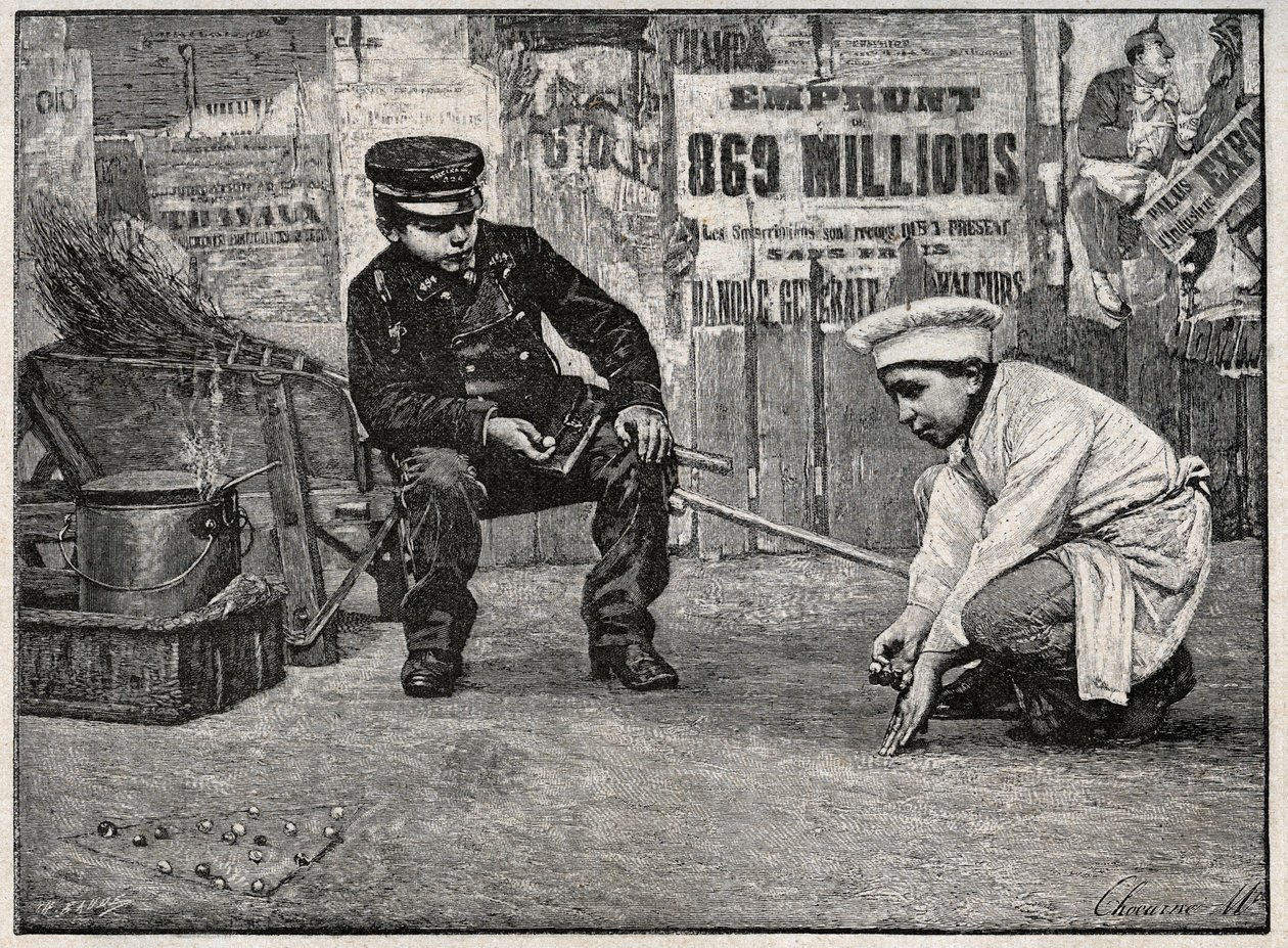 Part of Balls. Engraving from the End of the 19th Century by Anonymous Anonymous