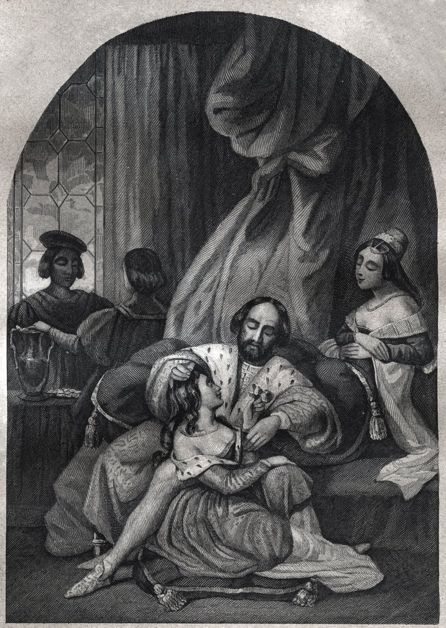 Paul III (Pope from 1534 to 1549) and his family - Engraving from 1842 in 