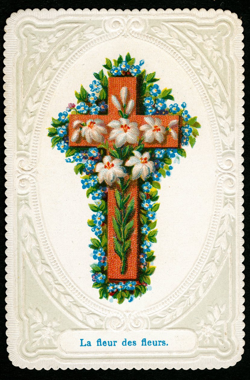 Cross with Flowers by Anonymous Anonymous