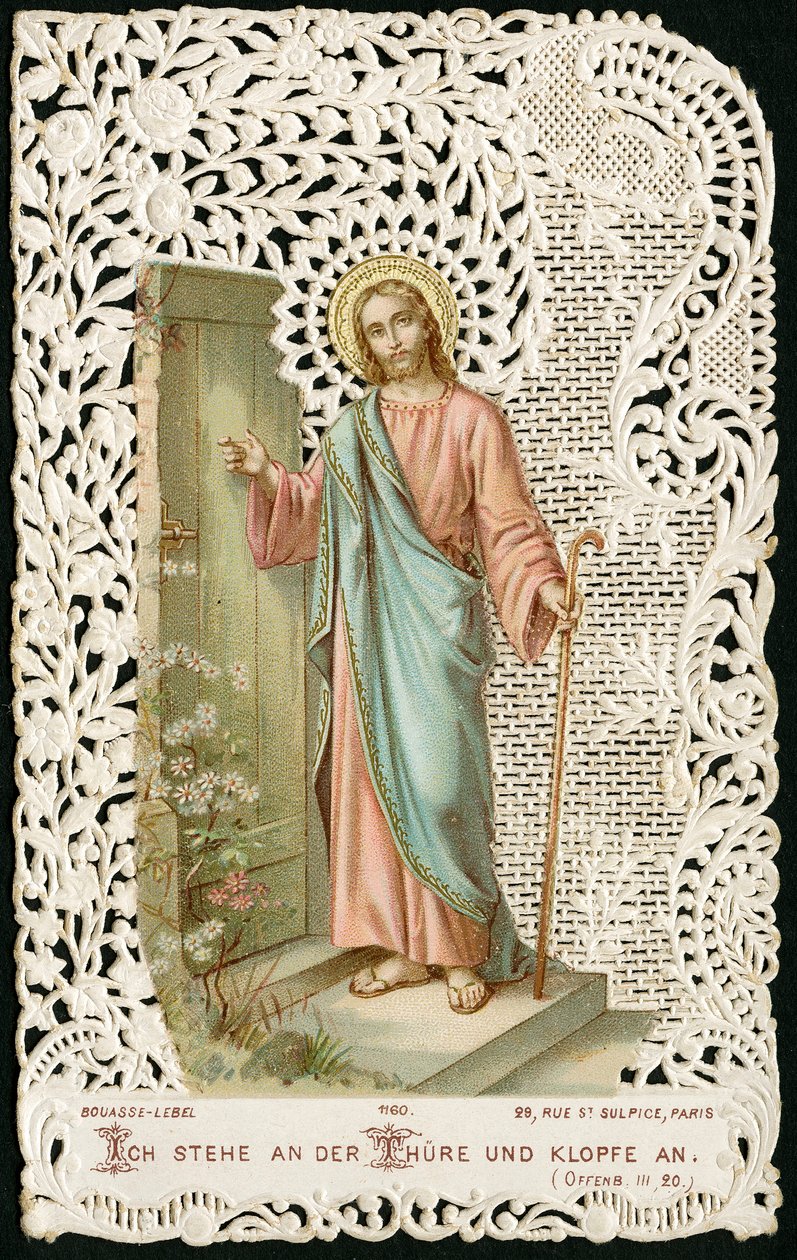 Pious image: Jesus knocking at the door by Anonymous Anonymous