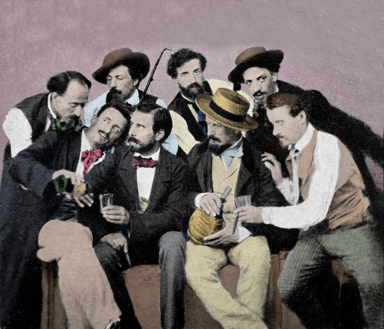 Portrait group of artists (Macchiaioli) in Florence by Anonymous Anonymous