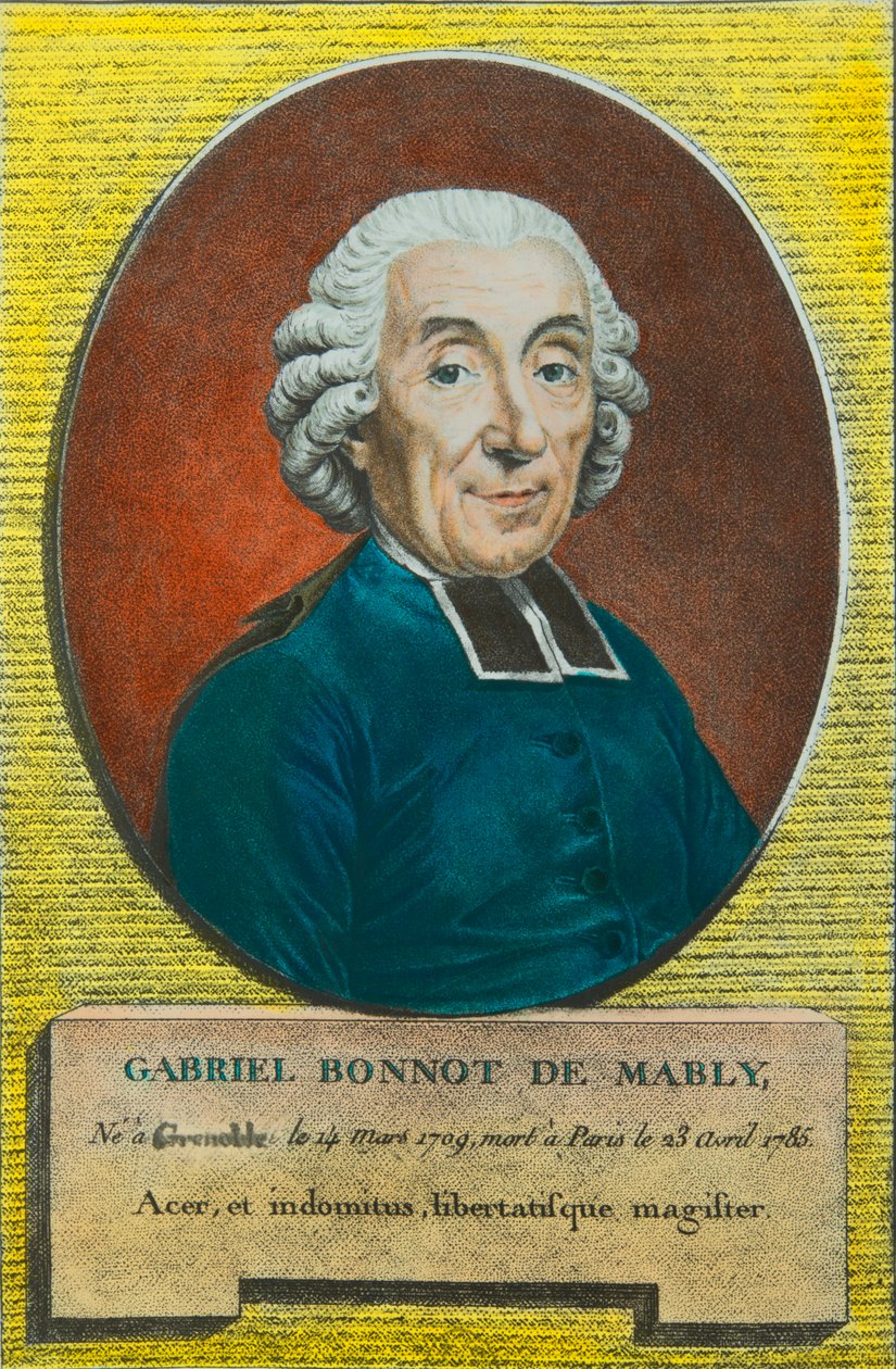 Portrait of Abbe Gabriel Bonnot de Mably (1709-1785) Philosopher and Precursor of Utopian Socialism by Anonymous Anonymous