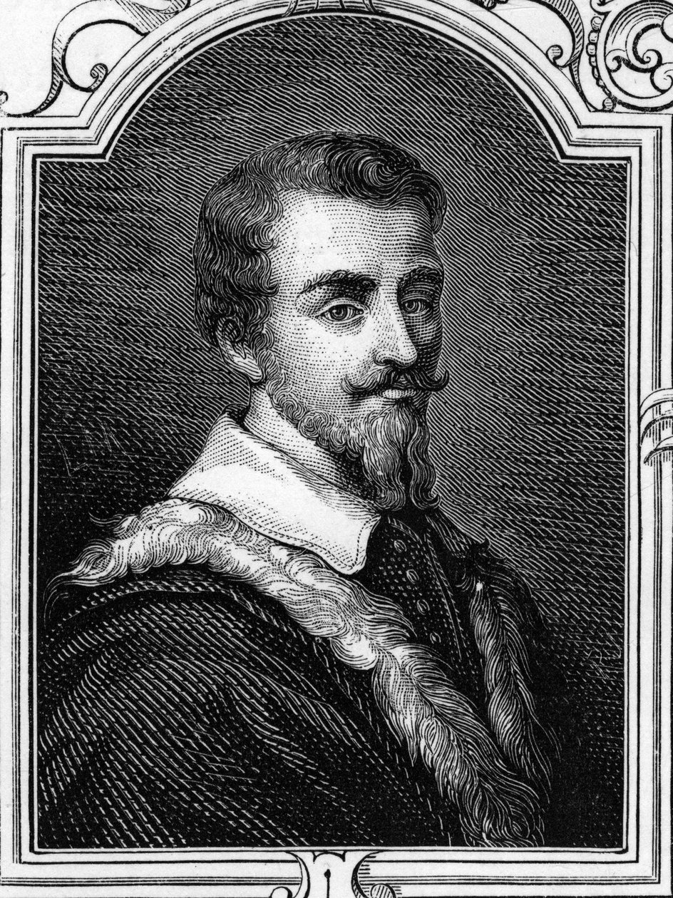 Portrait of Camillo Procaccini (1551 - 1629) Italian Painter. Engraving of 1859 in 