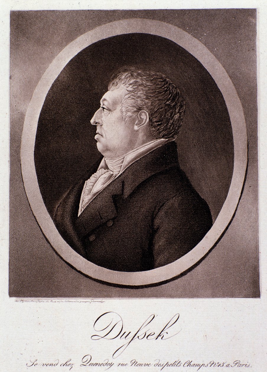 Portrait of Jan Ladislav Dussek (engraving) by Anonymous Anonymous