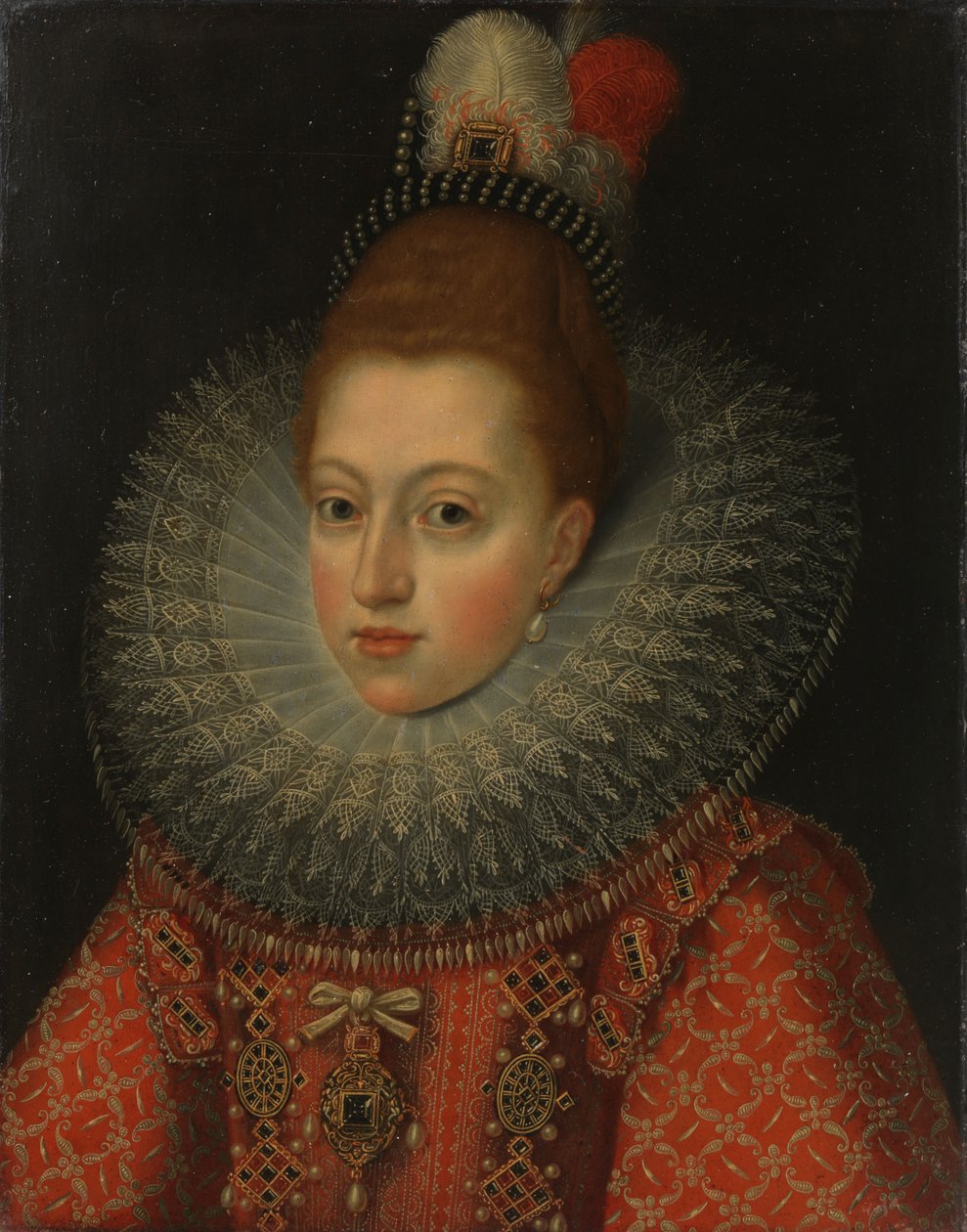 Portrait of Margaret of Austria (1584-1611) Queen of Spain by Anonymous Anonymous