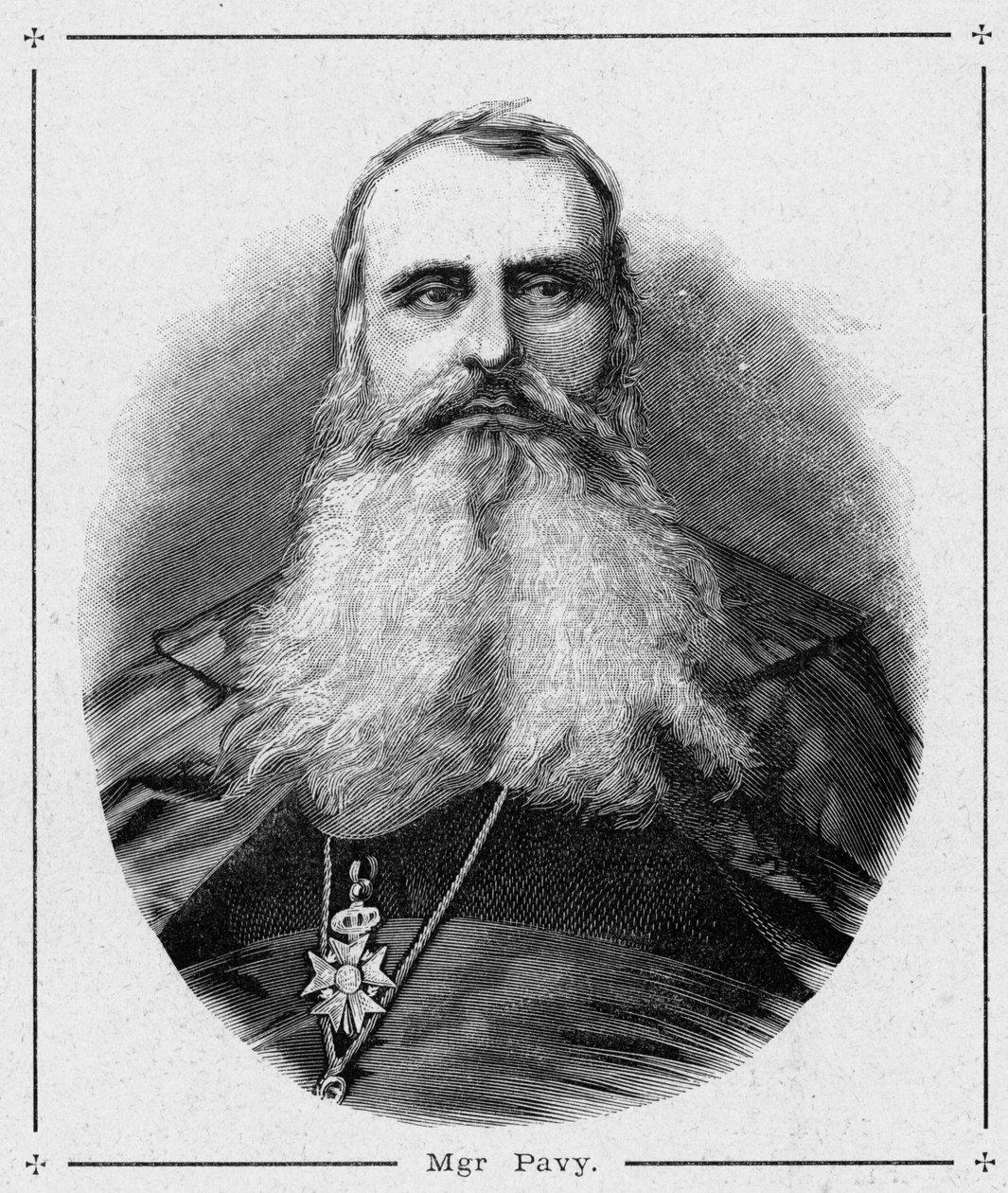 Portrait of Monsignor Louis-Antoine-Augustin Pavy (1805-1866), bishop of Algiers. Engraving in 