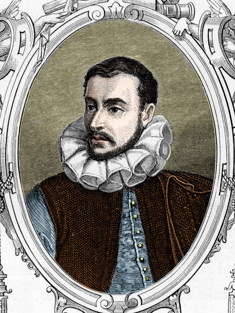 Portrait of Paolo Caliari called Paolo Veronese (1528-1588) Italian painter. Engraving of 1859 in 