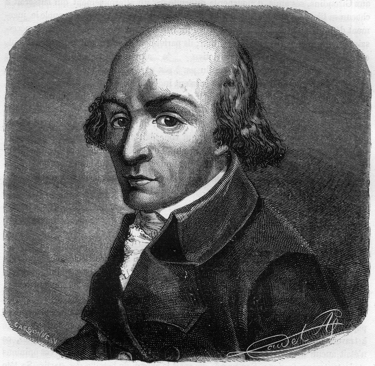 Portrait of Pierre Florent Louvet, dit Louvet de la Somme (1757-1818), French politician - Engraving in Histoire des Girondins by Alphonse de Lamartine (1790-1869) 1865-1866 - Private collection by Anonymous Anonymous