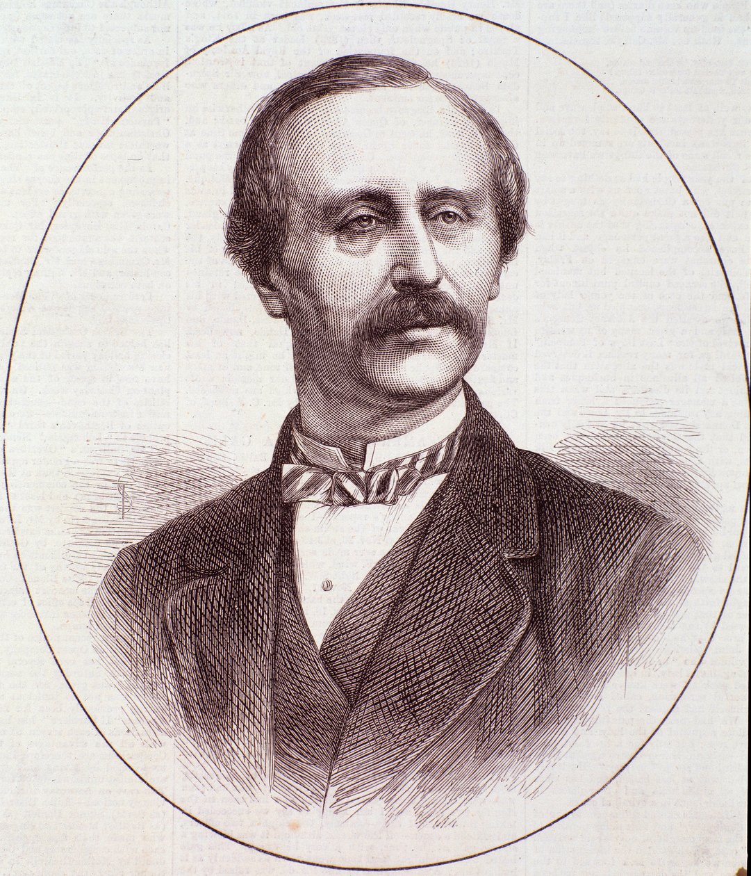 Portrait of English violinist Henry Gamble Blagrove. Engraving by Anonymous Anonymous