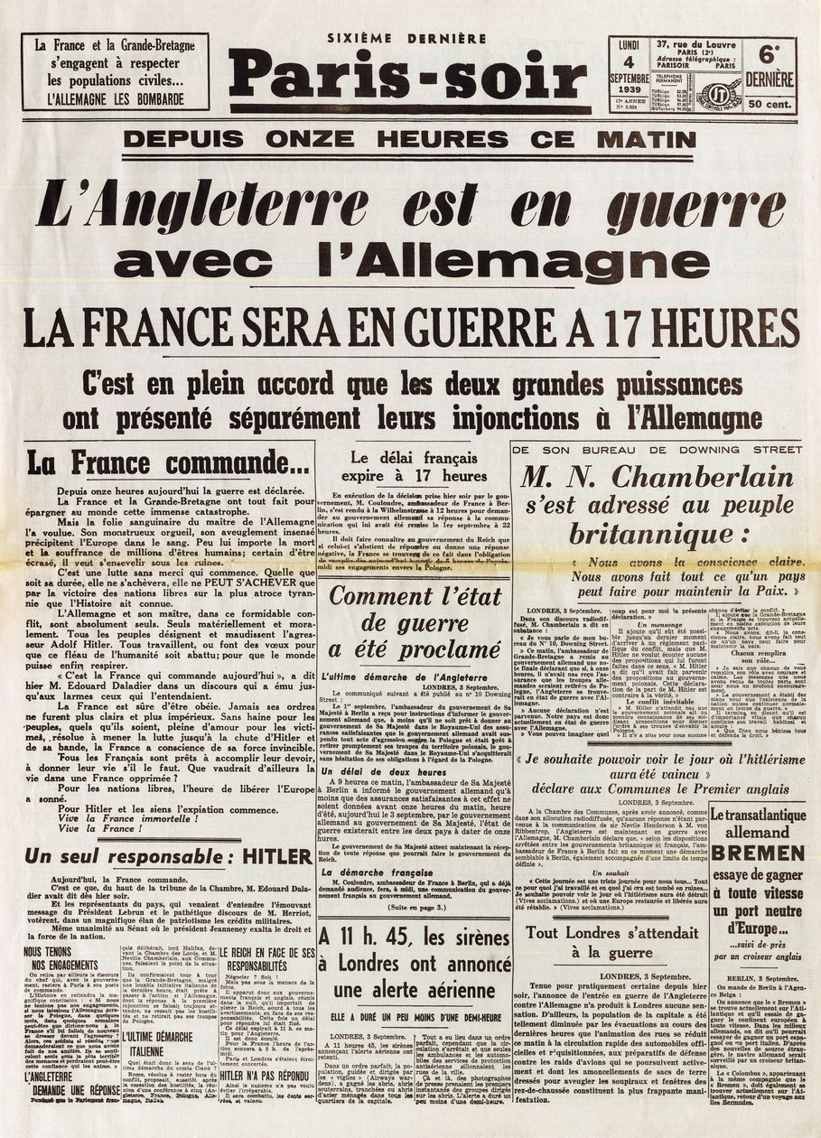 Second World War (1939-1945) - World War II (WWII or WW2): Paris Evening of September 4 by Anonymous Anonymous