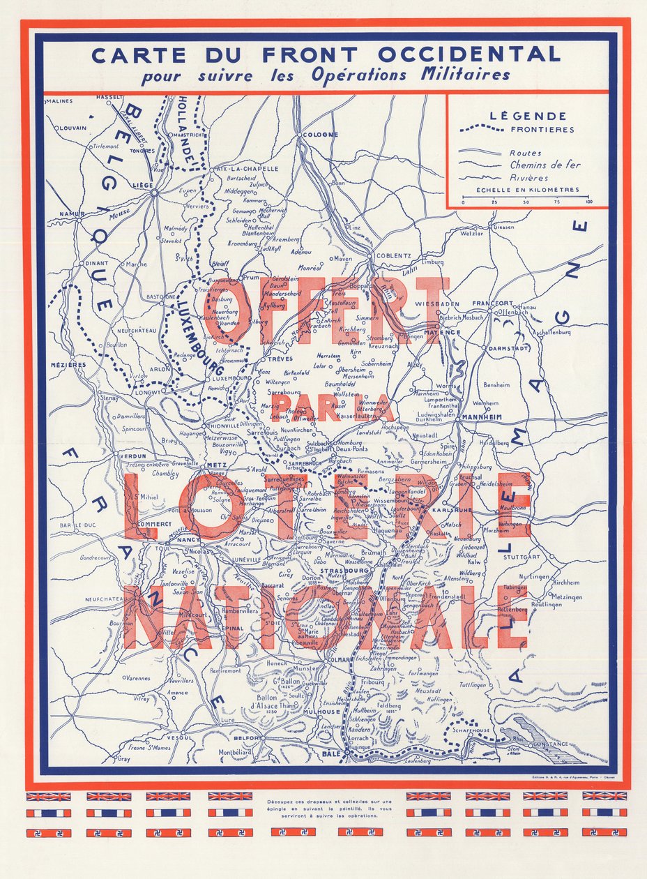 Second World War - Map of the Western Front, Donated by the National Lottery by Anonymous Anonymous