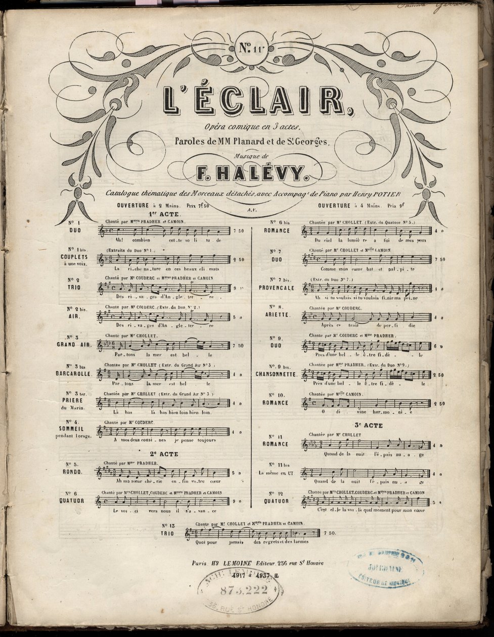Sheet music for L