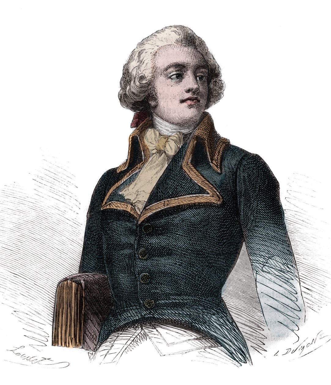 The Count Louis Marie de Narbonne-Lara (1755-1813) Count and French general - Engraving in Histoire des Girondins by Alphonse de Lamartine (1790-1869) 1865-1866 - Private collection by Anonymous Anonymous