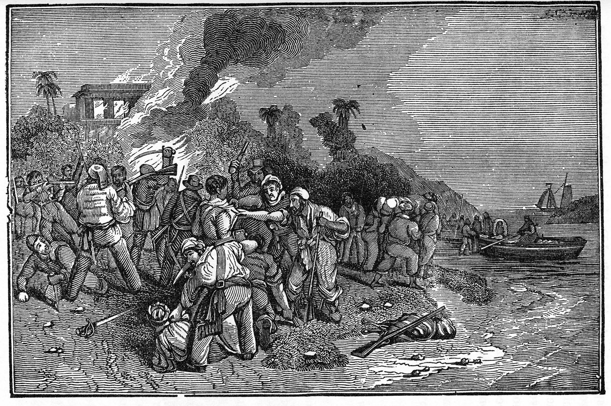The death of Captain Edward Davis by Anonymous Anonymous