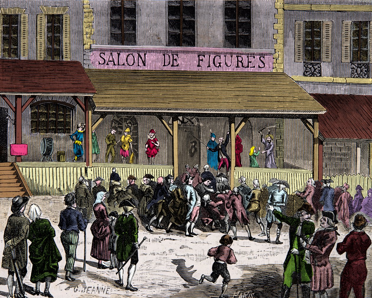 The Salon of Wax Figs Boulevard du Temple in Paris in the 18th Century - Private Collection by Anonymous Anonymous
