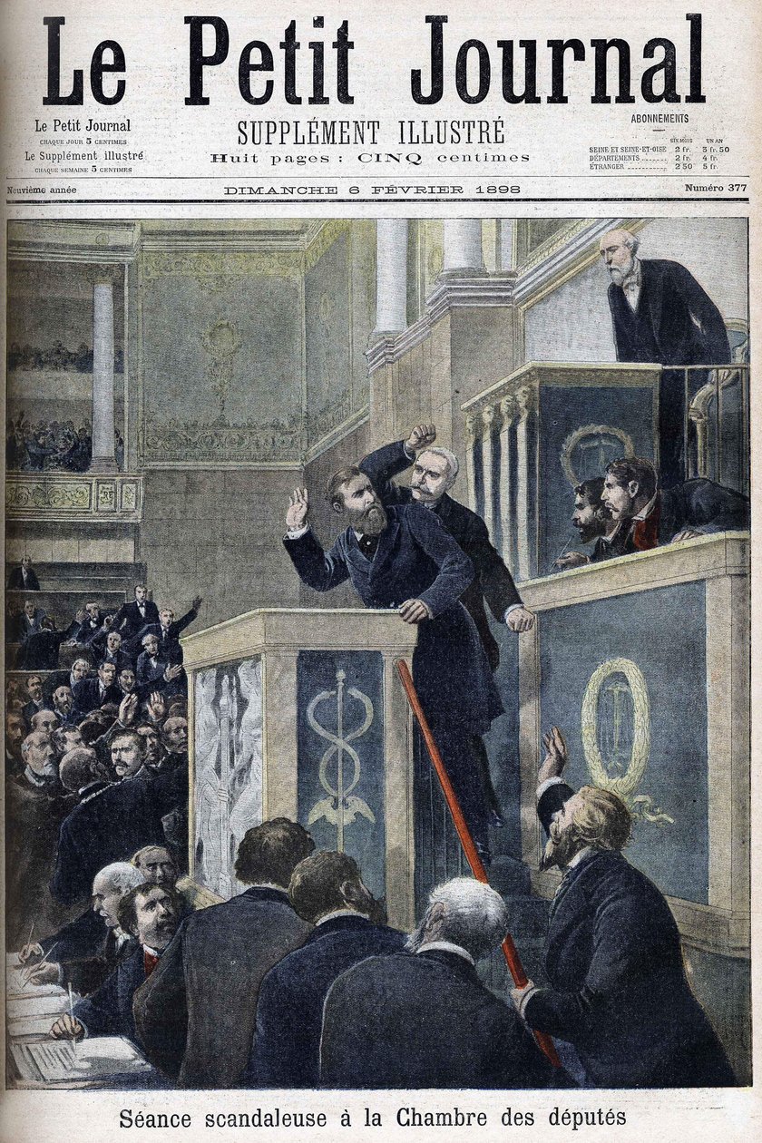 The Scandalous Meeting of the House of Deputies: Jean Jaures Attacked by Bernis During a Debate on the Dreyfus Affair by Anonymous Anonymous