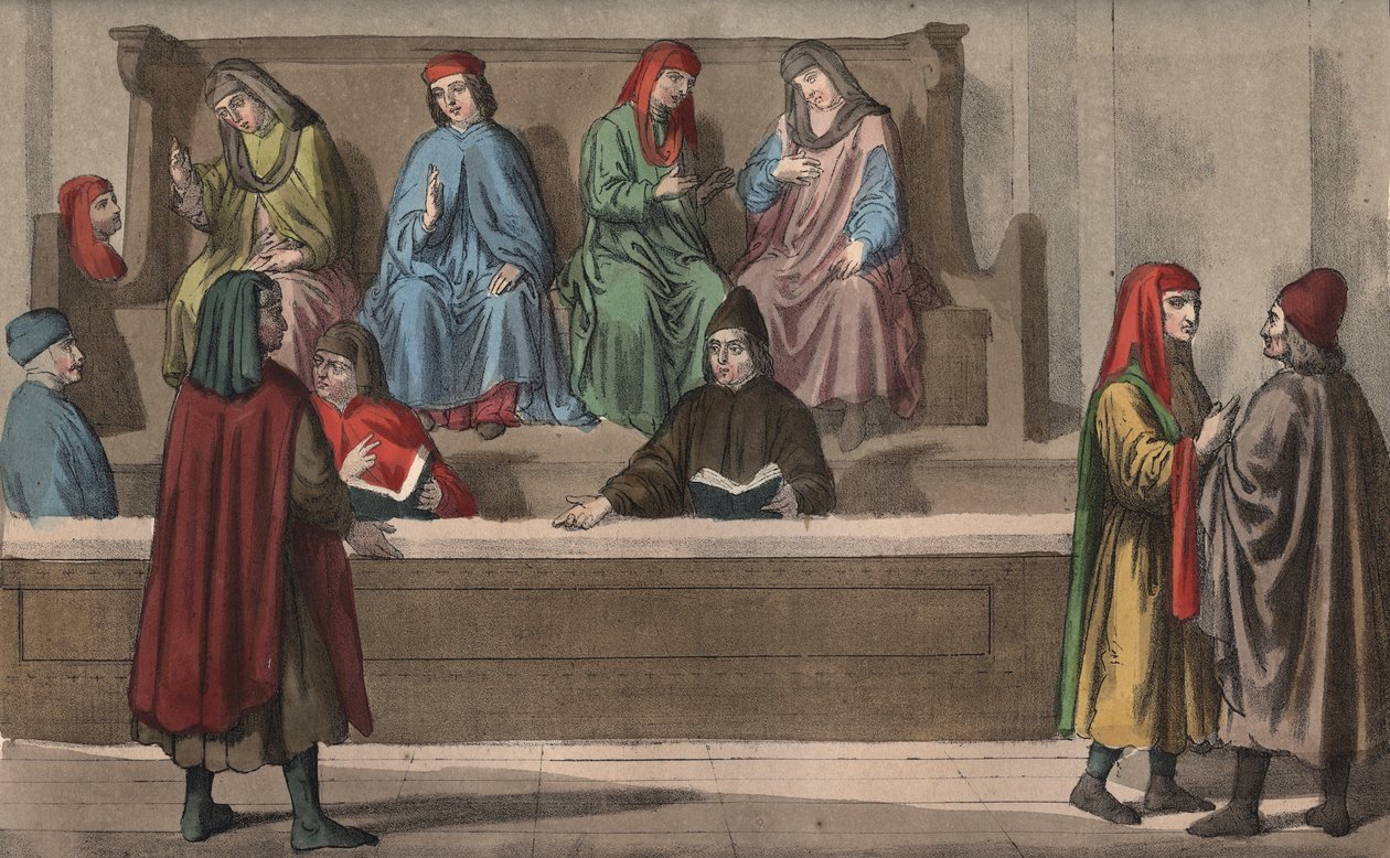 Merchant Tribunal, Italy (15th century) by Anonymous Anonymous
