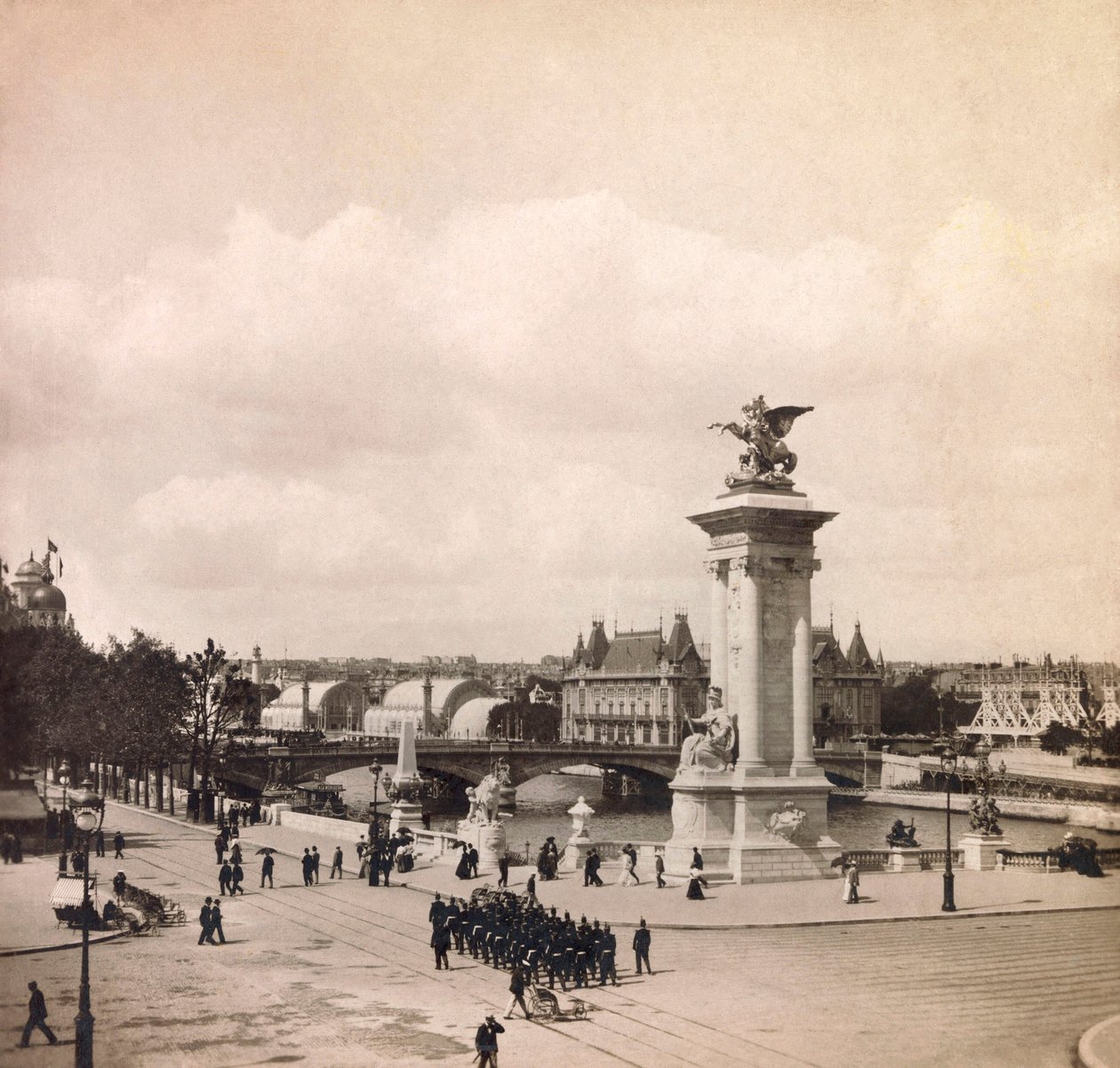 Universal Exposition of 1900 in Paris: Pylon of the Pont Alexandre III by Anonymous Anonymous