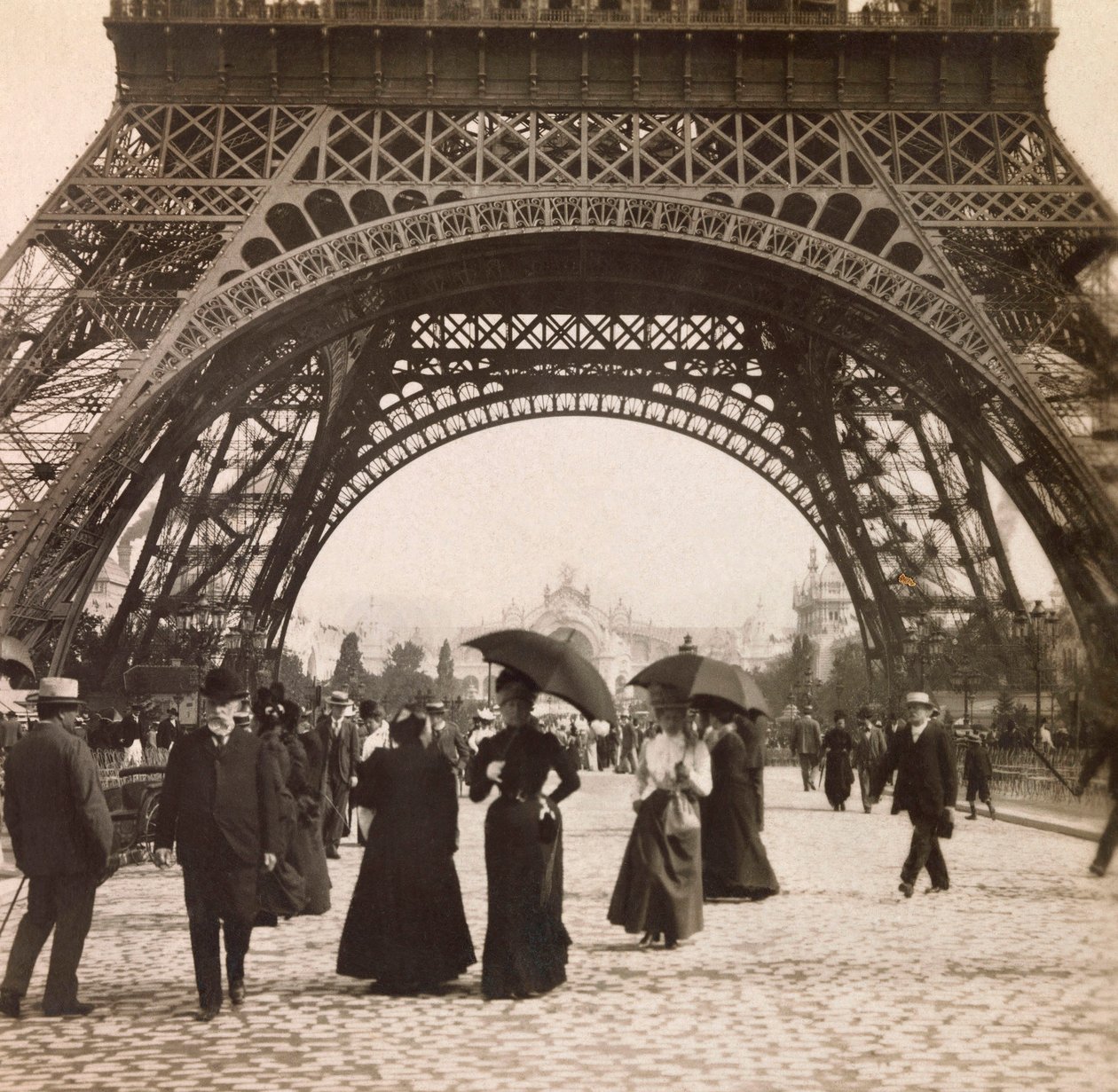 Universal Exposition of 1900 in Paris: View Under the Eiffel Tower by Anonymous Anonymous