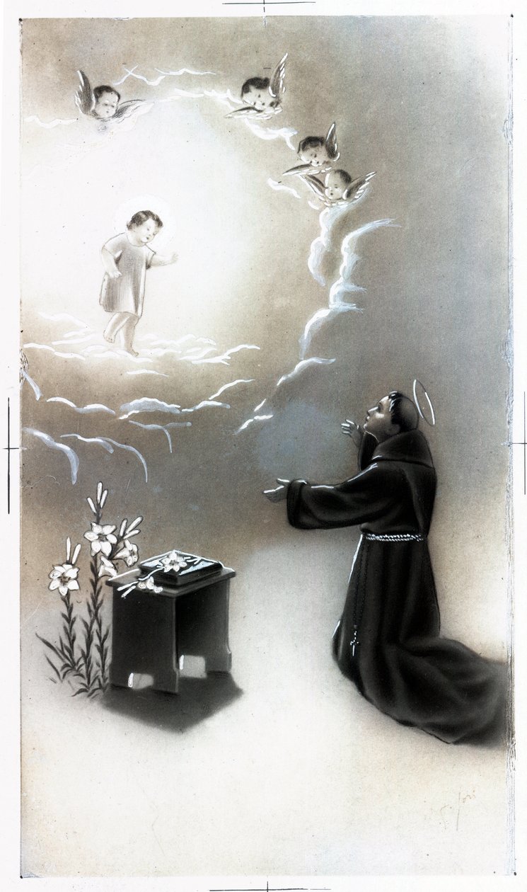 Representation of Saint Anthony of Padua (pious image) by Anonymous Anonymous