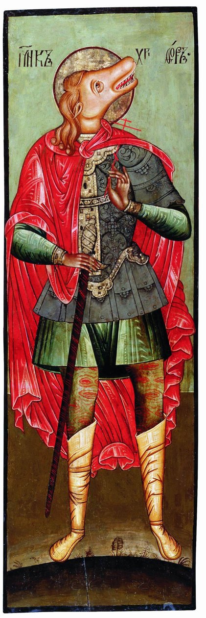 Saint Christopher as Cynocephaly, 17th century by Anonymous Russian icon painter