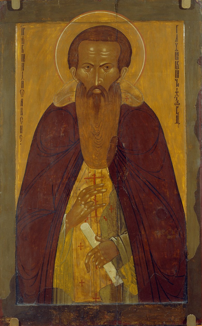 Saint Dionysius Glushitsky 1363-1437, 17th century by Anonymous Russian icon painter