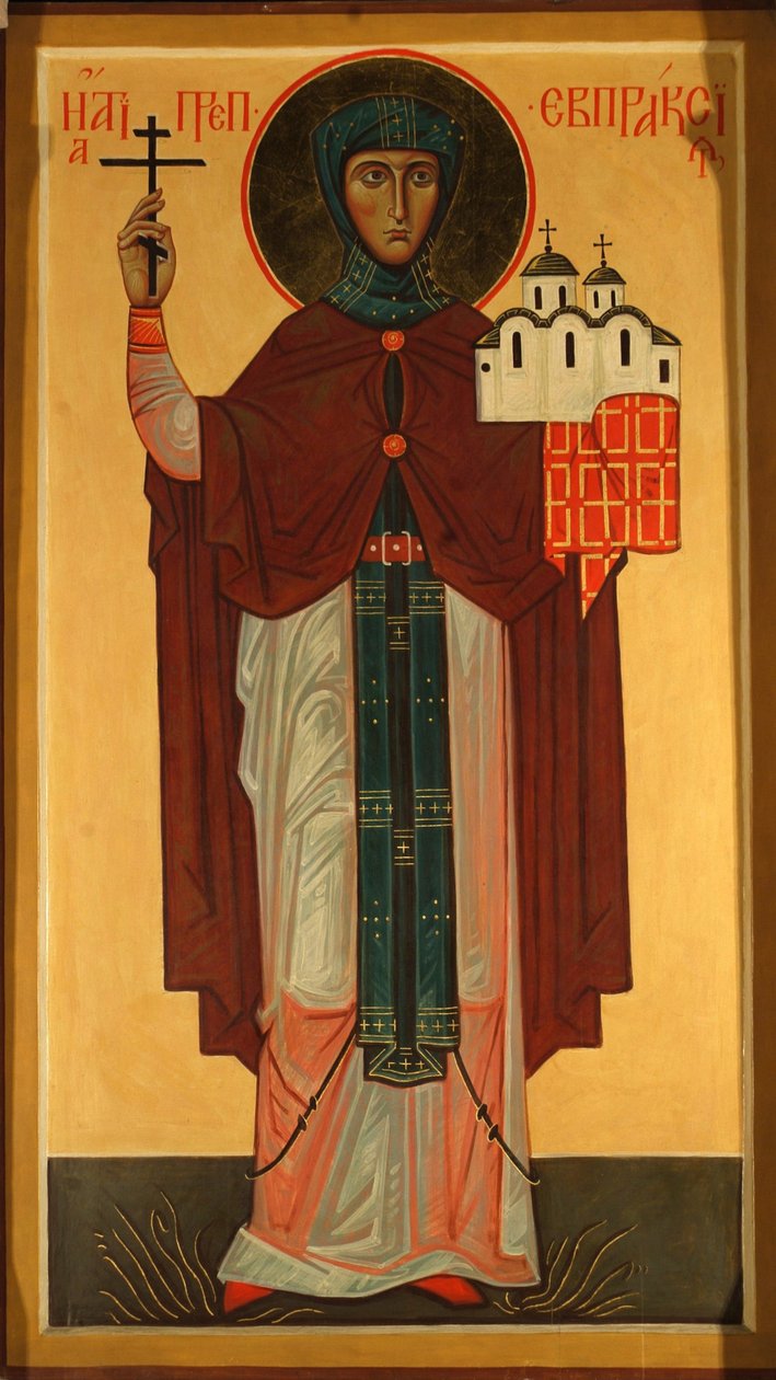 Saint Eupraxia, Princess of Pskov by Anonymous Russian icon painter