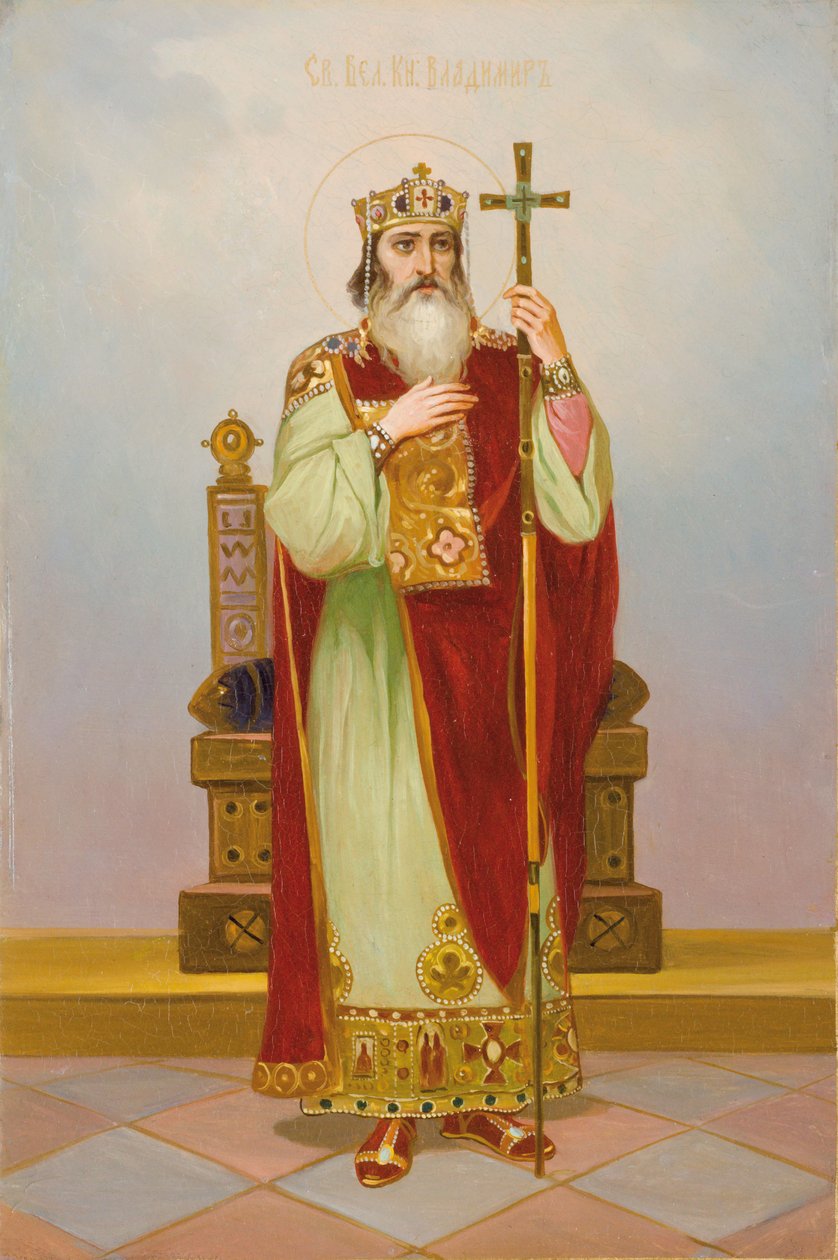 Saint Grand Duke Vladimir Svyatoslavich, Early 20th century by Anonymous Russian icon painter