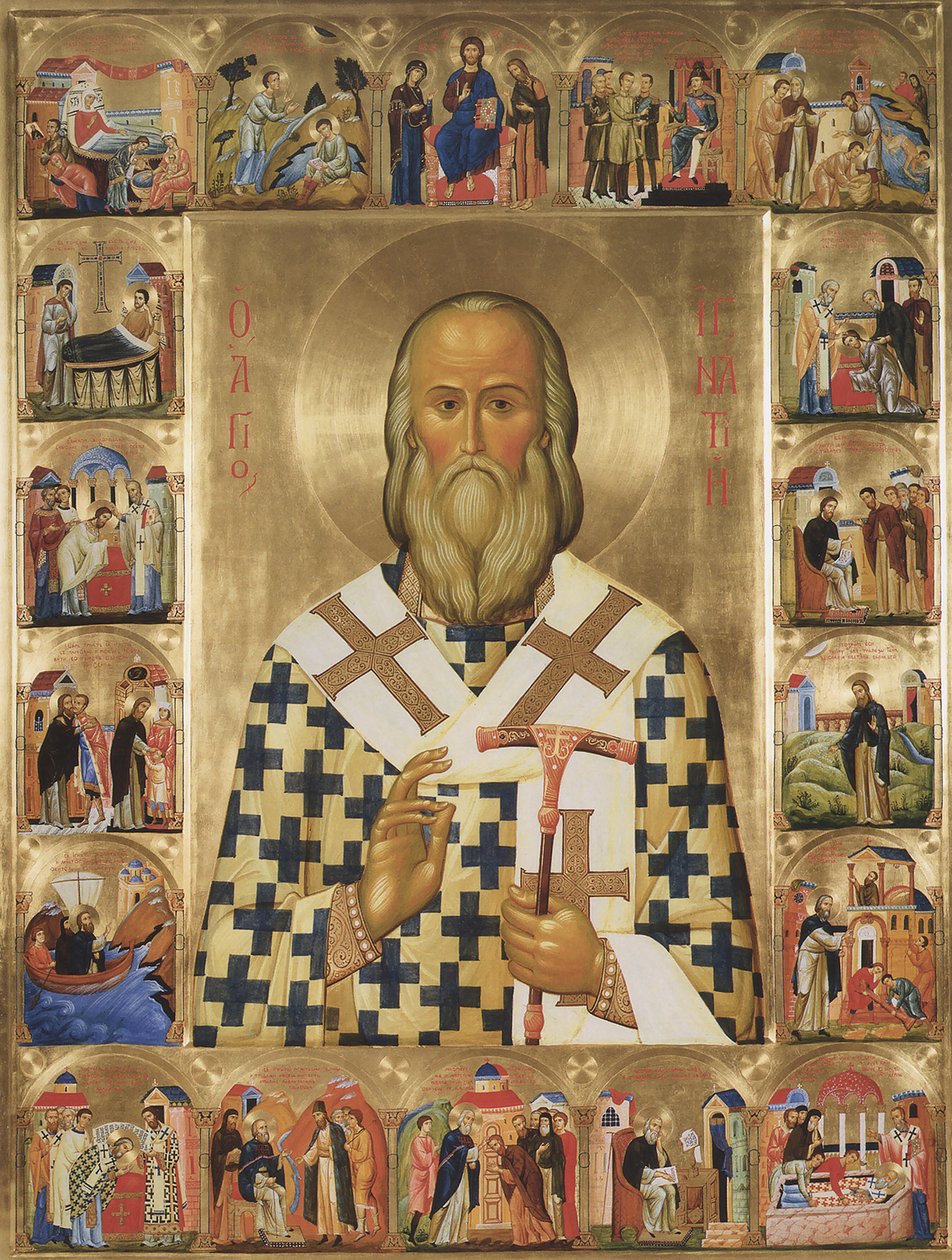 Saint Ignatius Brianchaninov with Scenes from His Life by Anonymous Russian icon painter