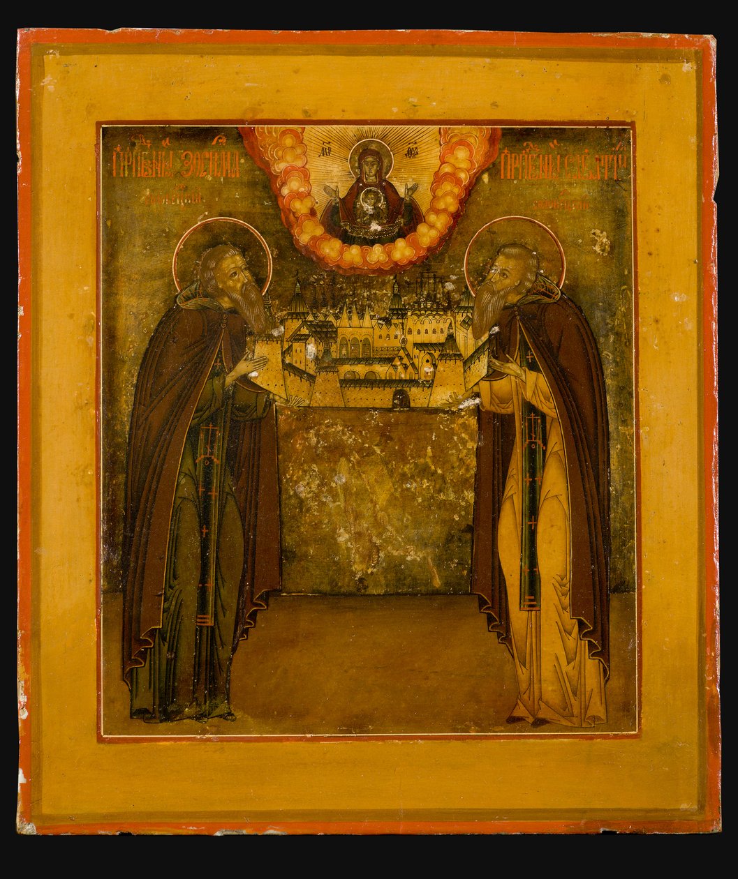 Saints Zosima and Savvatiy of Solovki by Anonymous Russian icon painter