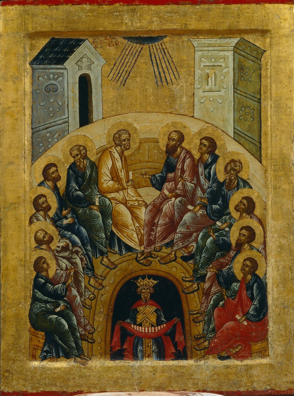 The Descent of the Holy Spirit, 1497 by Anonymous Russian icon painter
