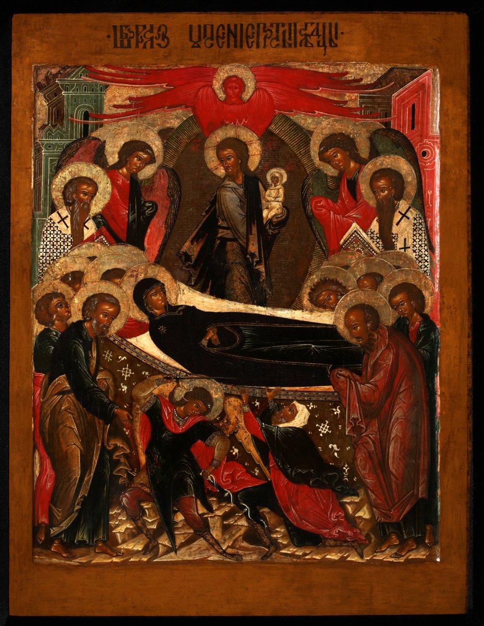 The Dormition of the Virgin by Anonymous Russian icon painter