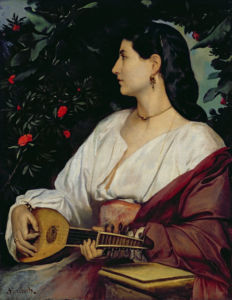 The Mandolin Player, 1865 by Anselm Feuerbach