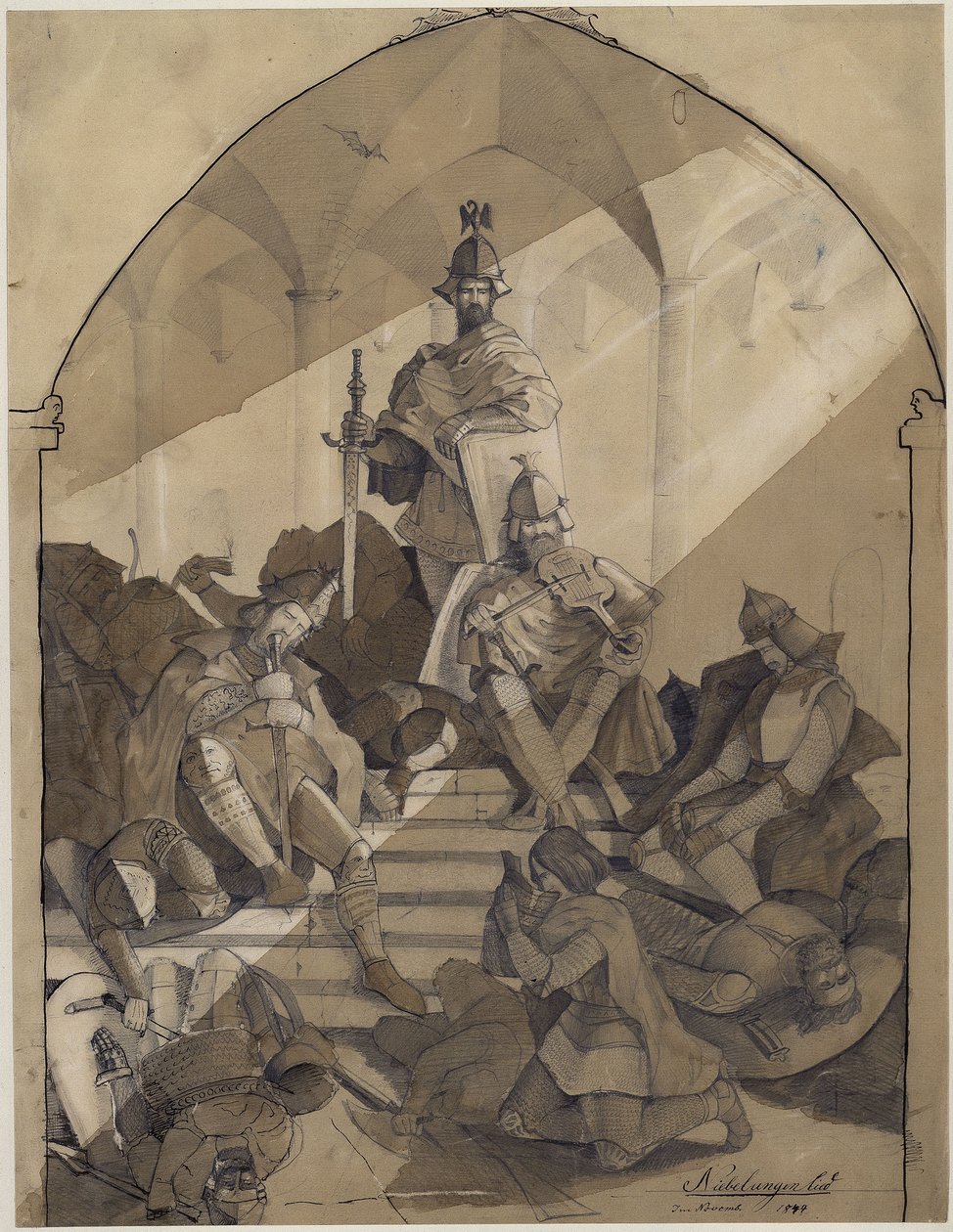 Motif from the Nibelungenlied by Anselm Feuerbach