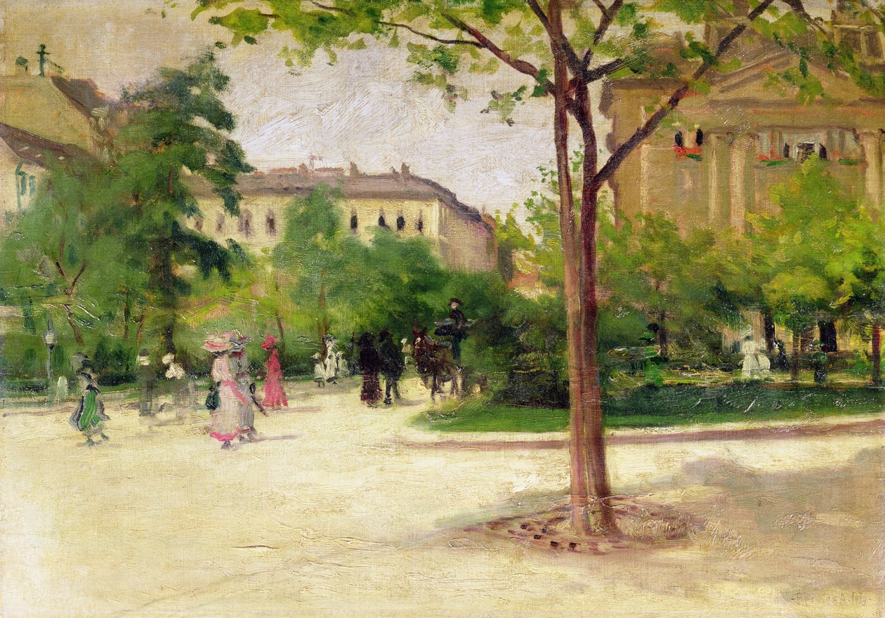 Budapest Street Scene, 1913 by Antal Berkes