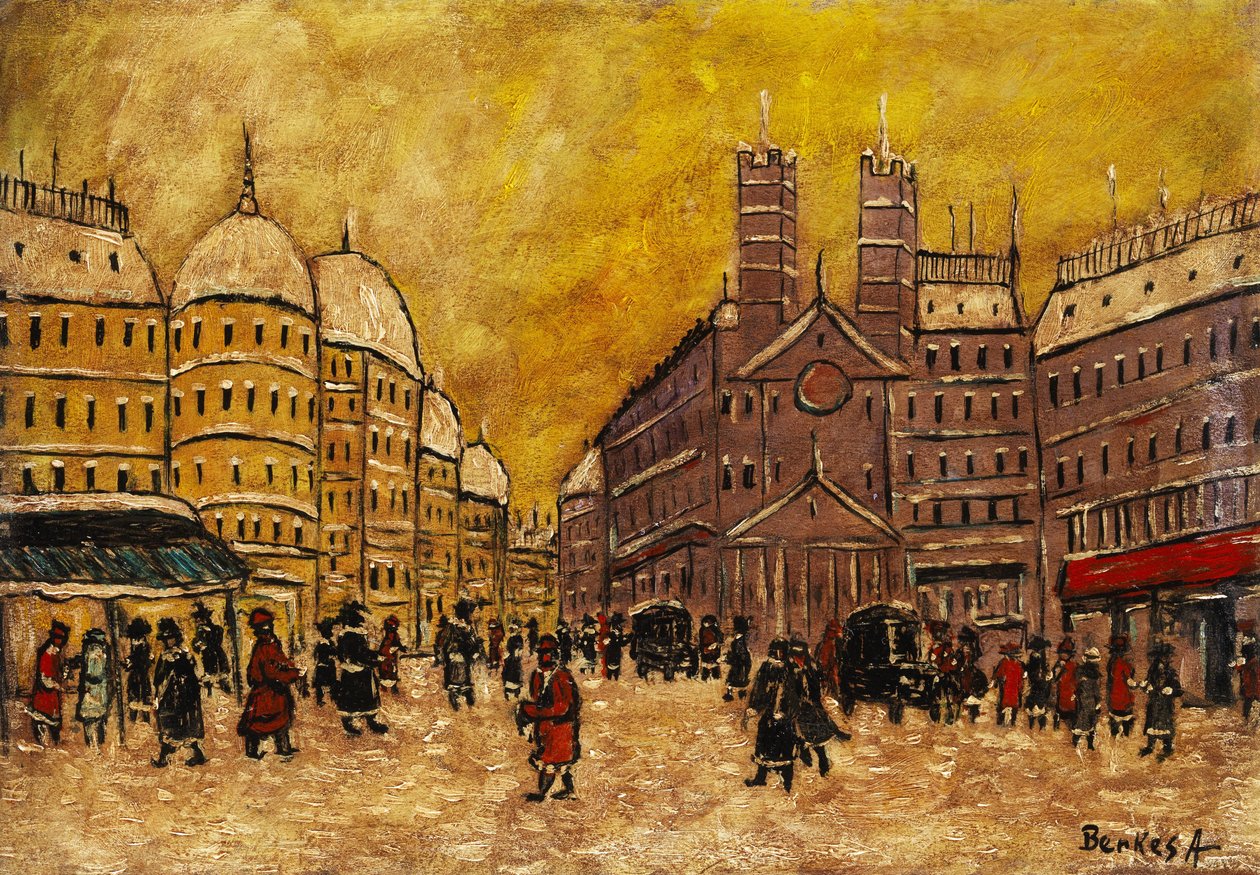 Street Scene by Antal Berkes
