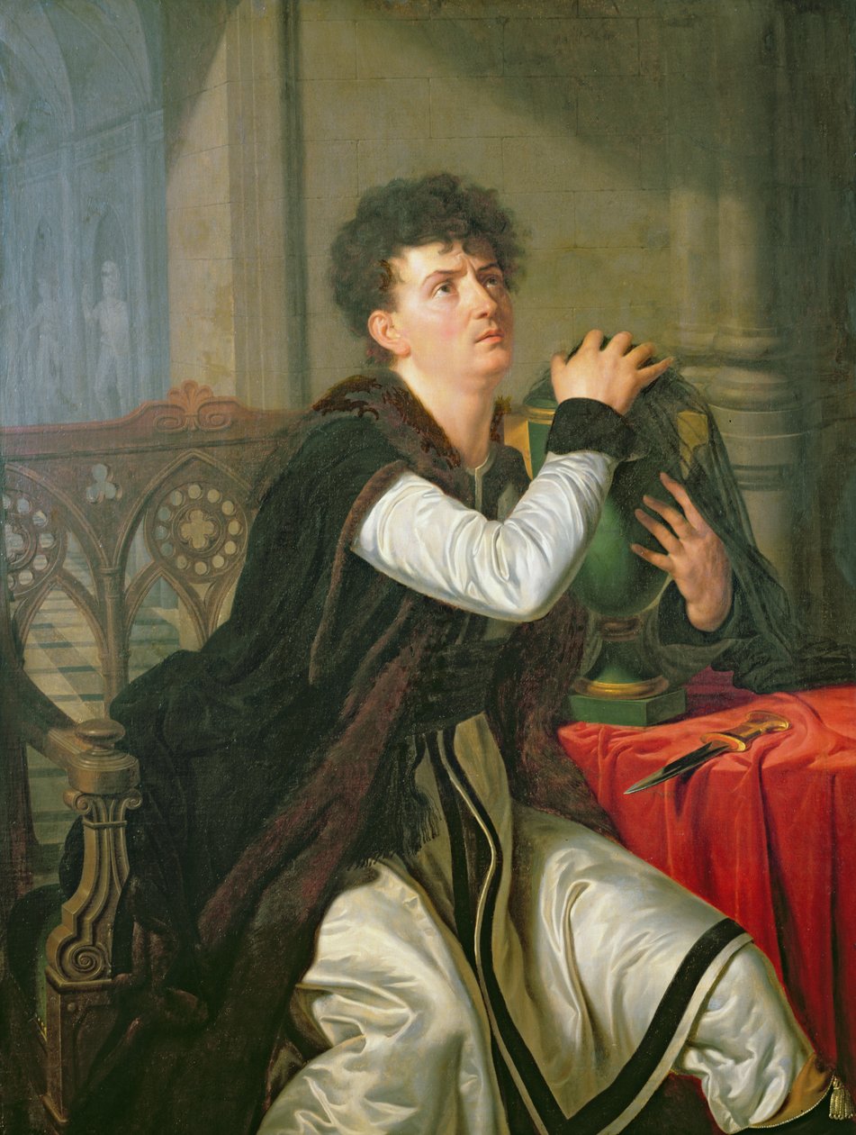 Portrait of Francois Joseph Talma as Hamlet by Anthelme Francois Lagrenee