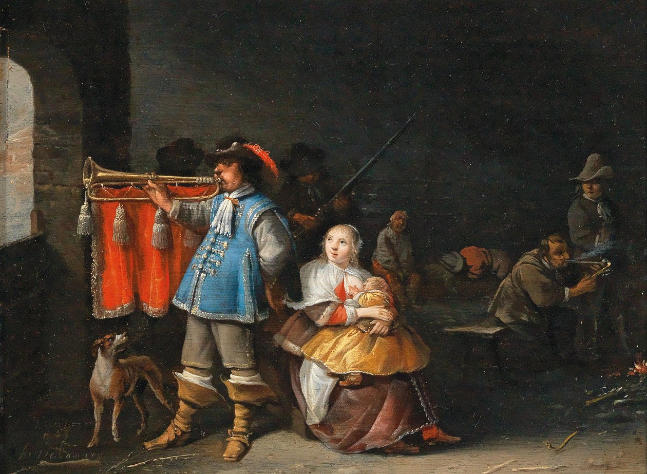 A Guardroom Interior by Anthonie Palamedesz.