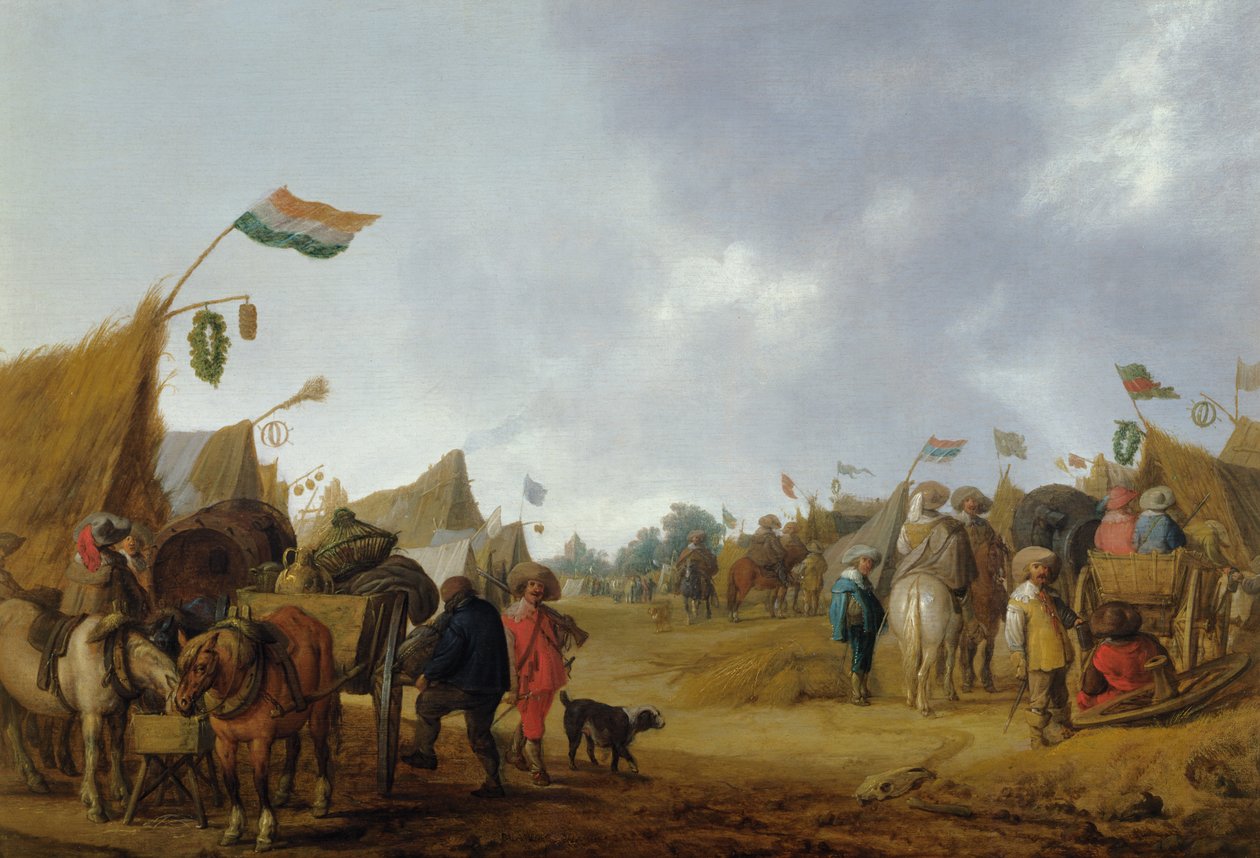 A Military Encampment, 1634 by Anthonie Palamedesz