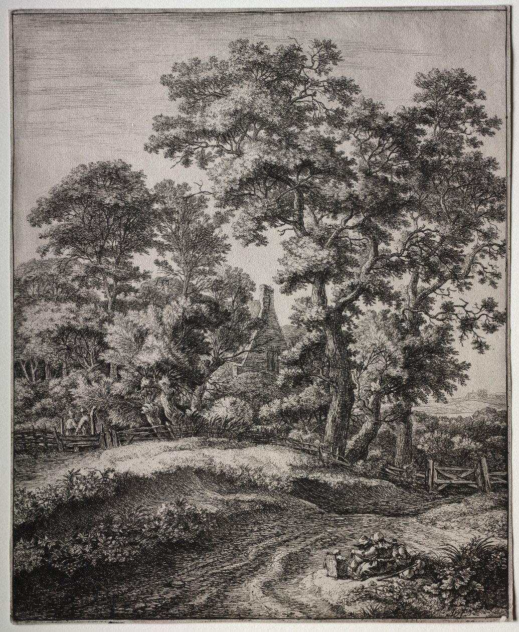 A Mother and Three Children at Rest by Anthonie Waterloo